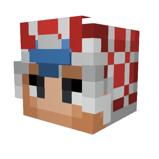 DBDEnjoyer Minecraft avatar head, 3D render