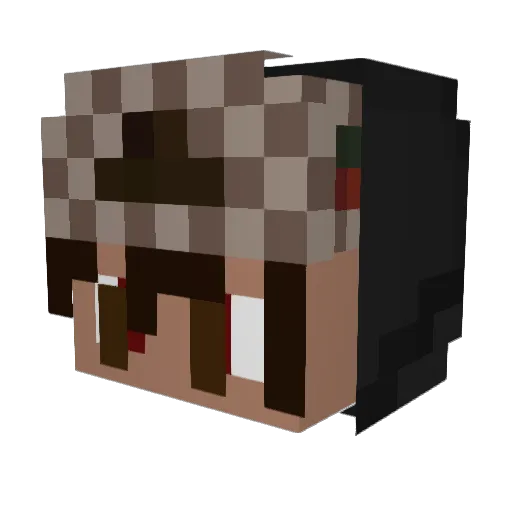 DBDistDOWN Minecraft avatar head, 3D render