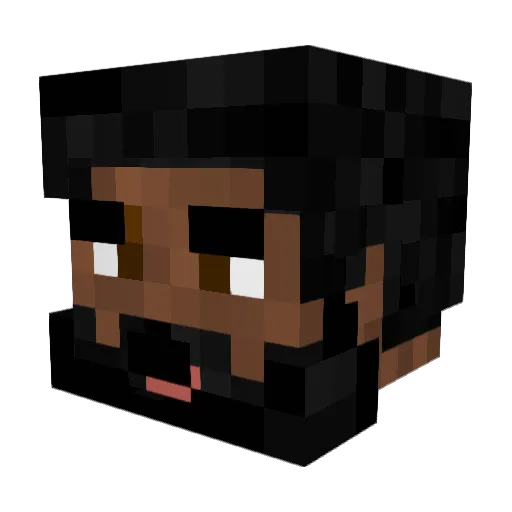 DBI_22 Minecraft avatar head, 3D render