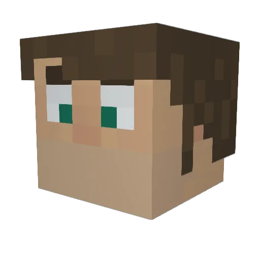 DBL Minecraft avatar head, 3D render