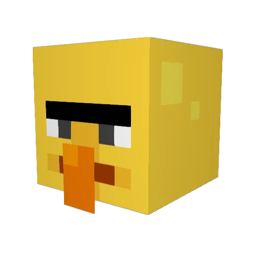 DBLX Minecraft avatar head, 3D render