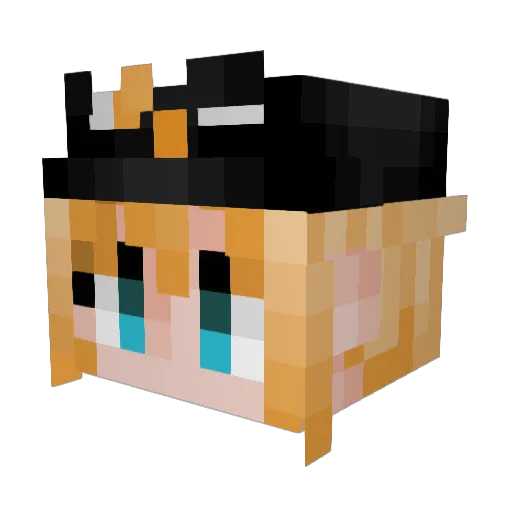 DBMM Minecraft avatar head, 3D render