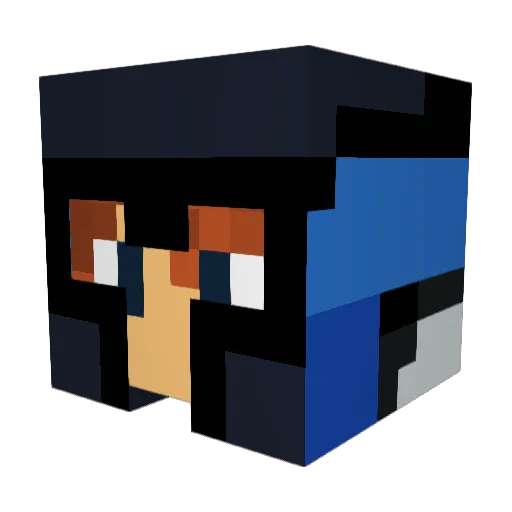 DBRG Minecraft avatar head, 3D render