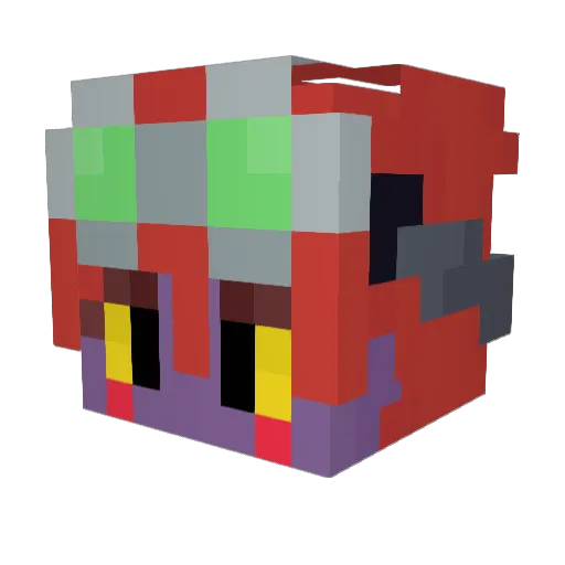 DBZG Minecraft avatar head, 3D render