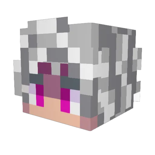DBZNappa Minecraft avatar head, 3D render