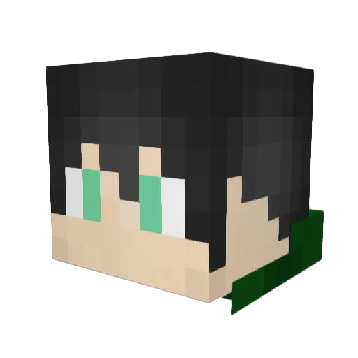 DBZ_03 Minecraft avatar head, 3D render