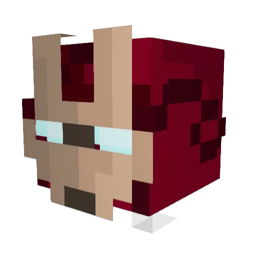 DBZmadara Minecraft avatar head, 3D render