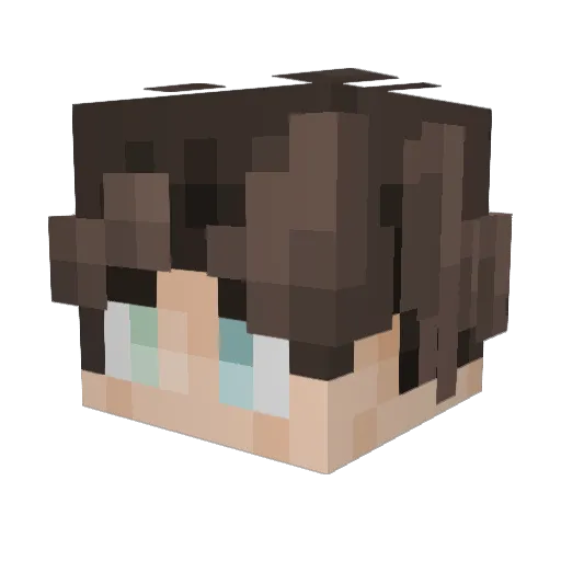 DB_22 Minecraft avatar head, 3D render