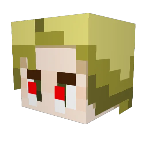 DB_ULTIMATE Minecraft avatar head, 3D render