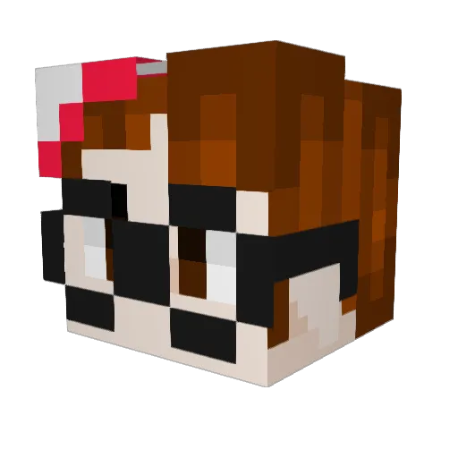 DB_Wally Minecraft avatar head, 3D render