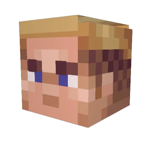 DB_lil Minecraft avatar head, 3D render