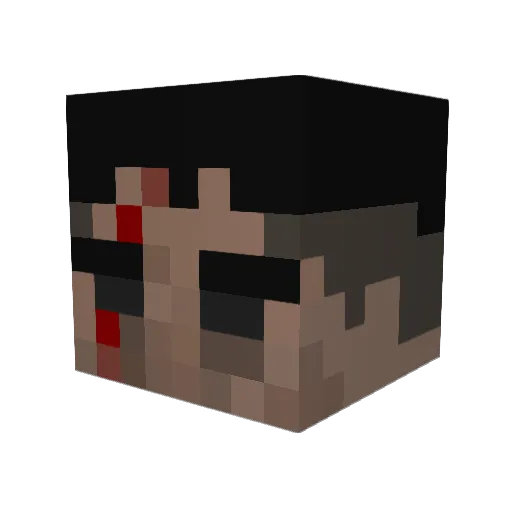 DBanki01 Minecraft avatar head, 3D render