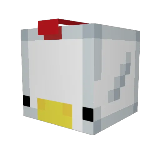 DBchicken Minecraft avatar head, 3D render