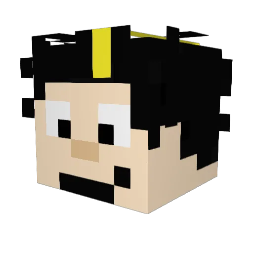 DBoert Minecraft avatar head, 3D render