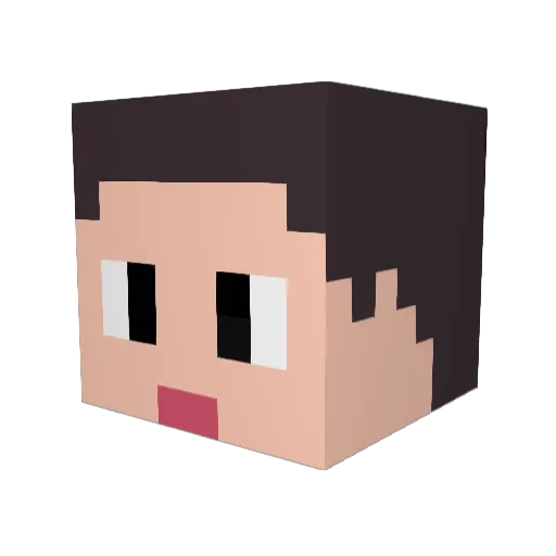 DBson Minecraft avatar head, 3D render