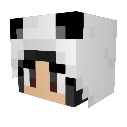 DC7729 Minecraft avatar head, 3D render