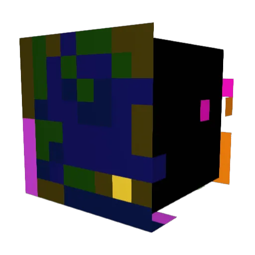 DCBBC Minecraft avatar head, 3D render