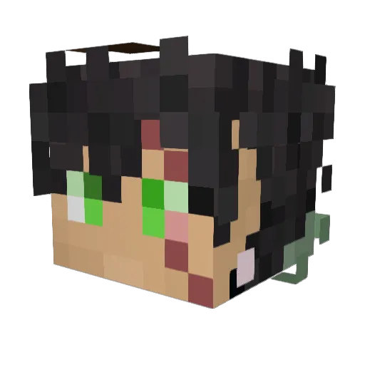 DCBanshee Minecraft avatar head, 3D render