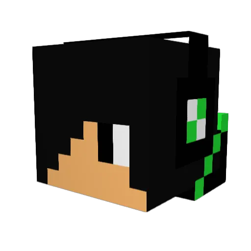 DCDC007 Minecraft avatar head, 3D render