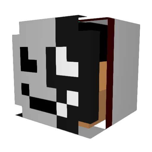 DCIT Minecraft avatar head, 3D render