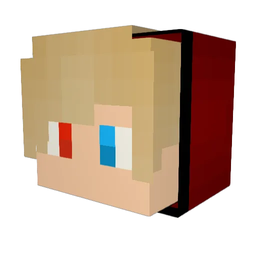 DCPlayer_HD Minecraft avatar head, 3D render