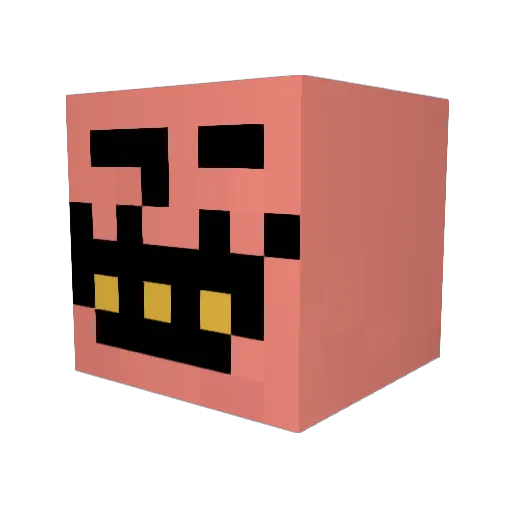 DCRHYSIE Minecraft avatar head, 3D render