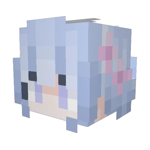 DCS_F16 Minecraft avatar head, 3D render