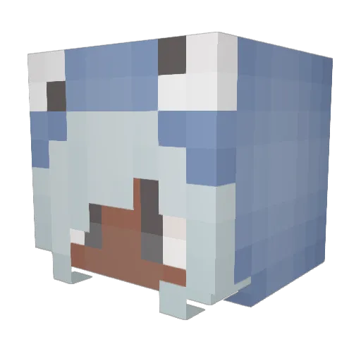 DCT4L Minecraft avatar head, 3D render