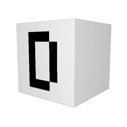 DCX_CN Minecraft avatar head, 3D render