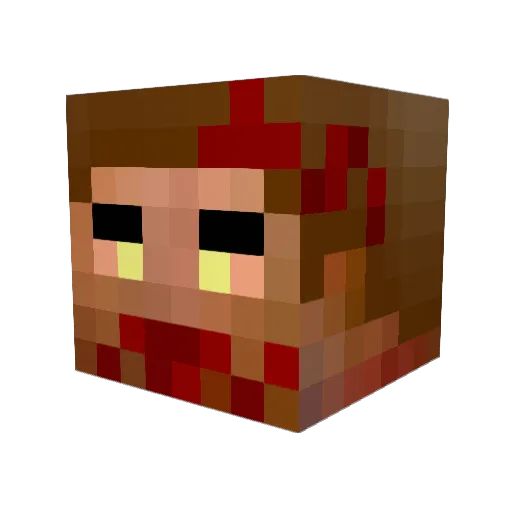 DC_ Minecraft avatar head, 3D render