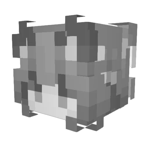 DC_DJB Minecraft avatar head, 3D render