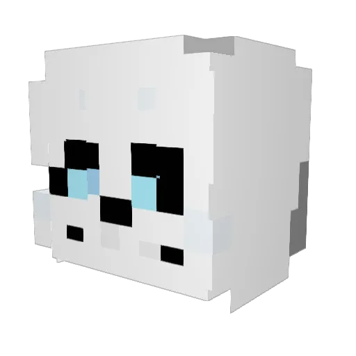 DC_Magical Minecraft avatar head, 3D render