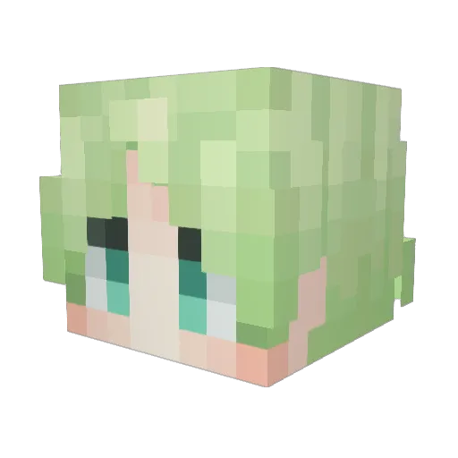 DCbaseball Minecraft avatar head, 3D render