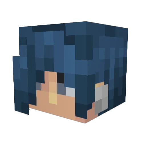 DCghost2000 Minecraft avatar head, 3D render