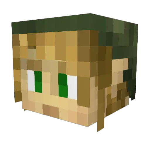 DCstrX Minecraft avatar head, 3D render