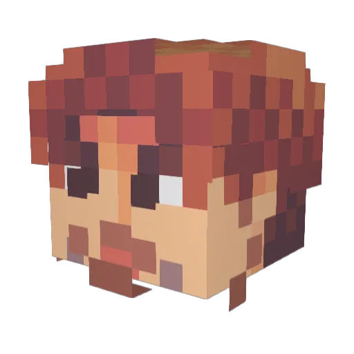 DCthe91 Minecraft avatar head, 3D render