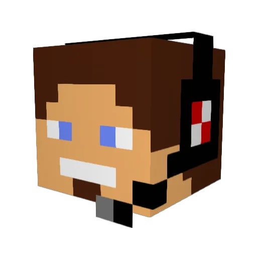 DD04 Minecraft avatar head, 3D render