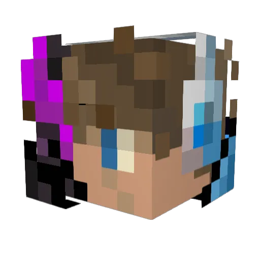 DD09YT7409 Minecraft avatar head, 3D render
