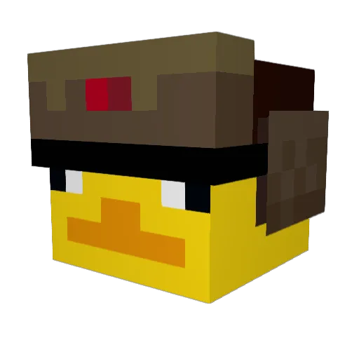 DD155 Minecraft avatar head, 3D render