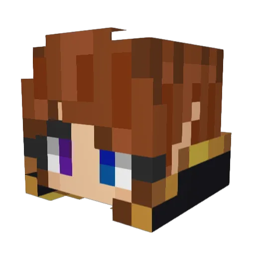 DD2678 Minecraft avatar head, 3D render