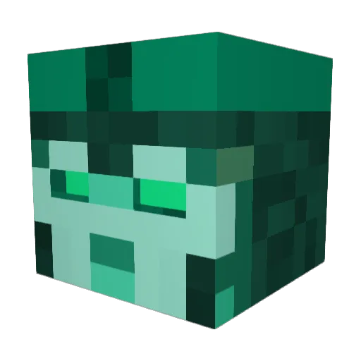 DD581 Minecraft avatar head, 3D render