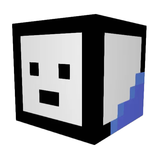 DD8877 Minecraft avatar head, 3D render