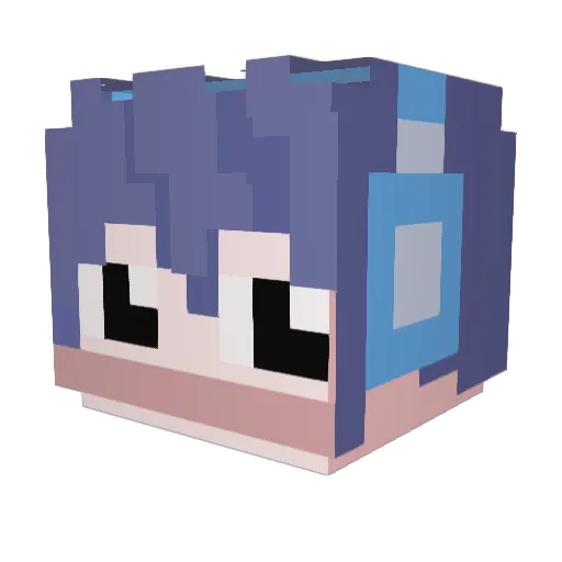 DDDING09 Minecraft avatar head, 3D render