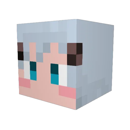 DDD_01 Minecraft avatar head, 3D render