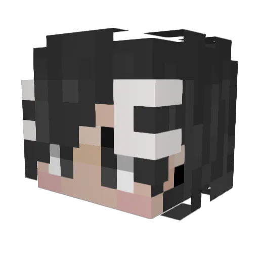 DDD_xc Minecraft avatar head, 3D render