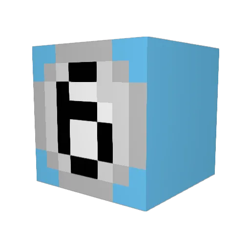 DDDemonetized Minecraft avatar head, 3D render