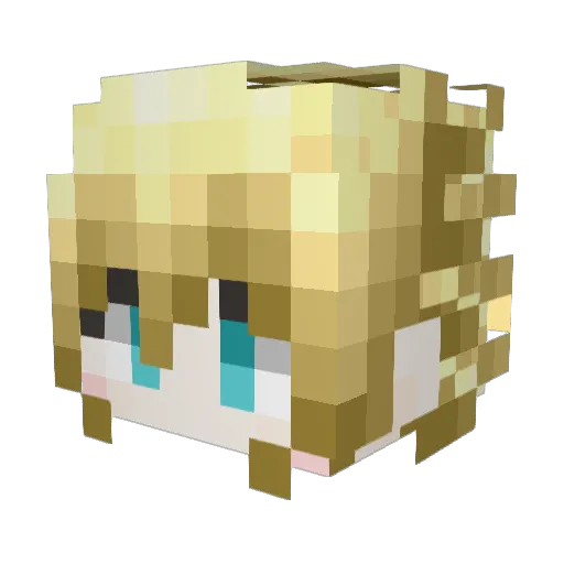 DDDeven Minecraft avatar head, 3D render