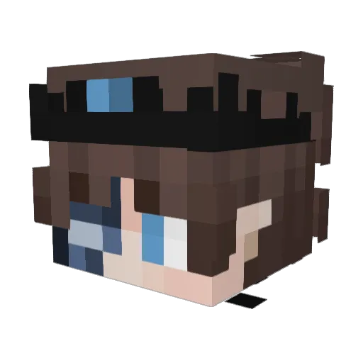 DDFab Minecraft avatar head, 3D render