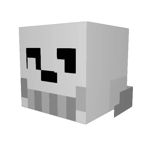 DDGFR12 Minecraft avatar head, 3D render