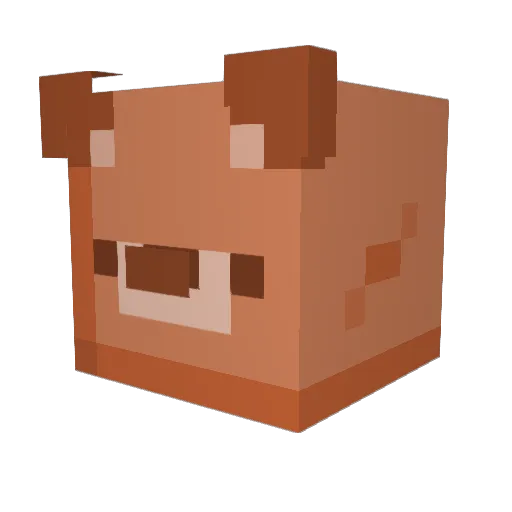 DDIDDI57 Minecraft avatar head, 3D render